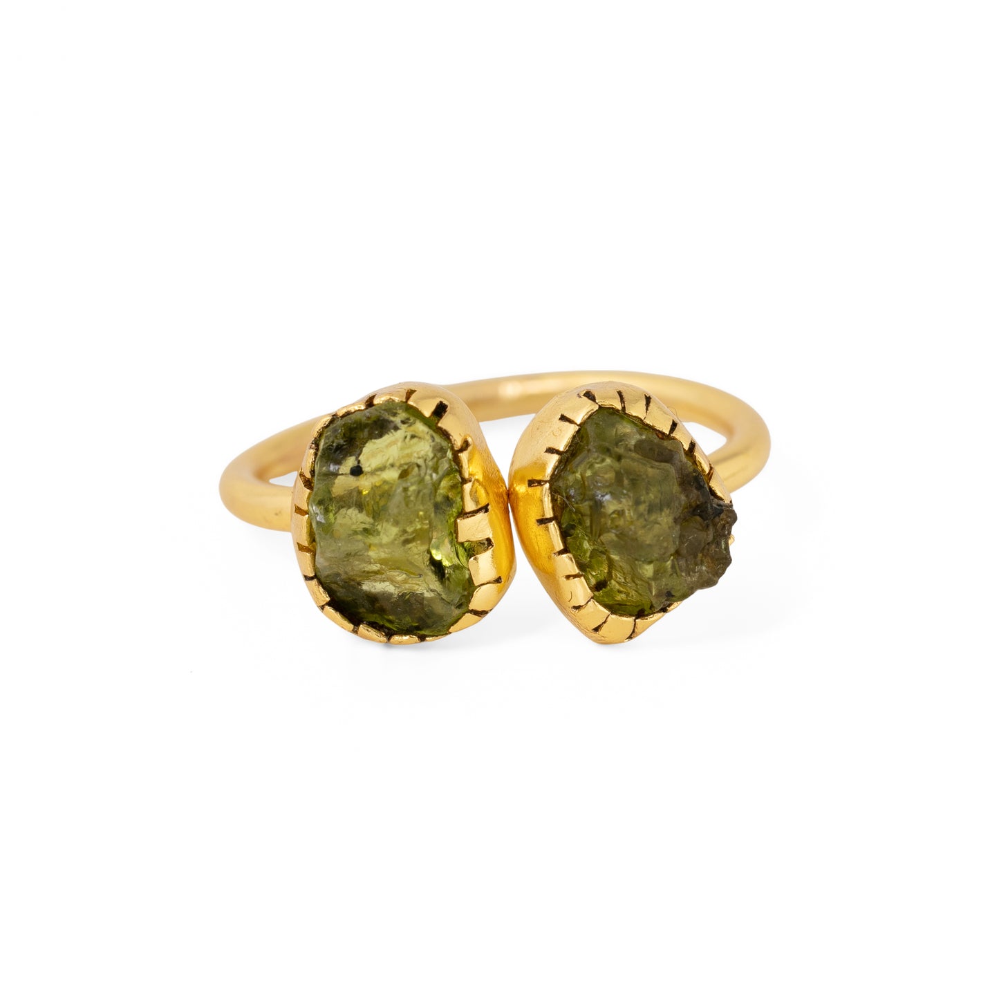 Peridot Twins Ring