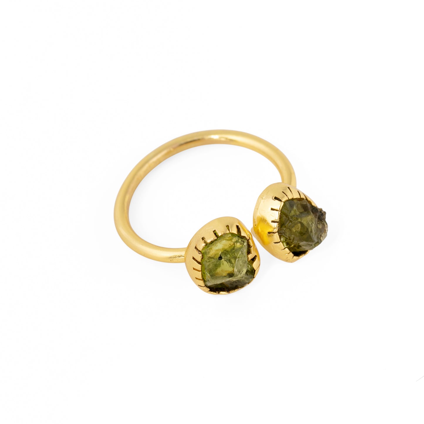 Peridot Twins Ring