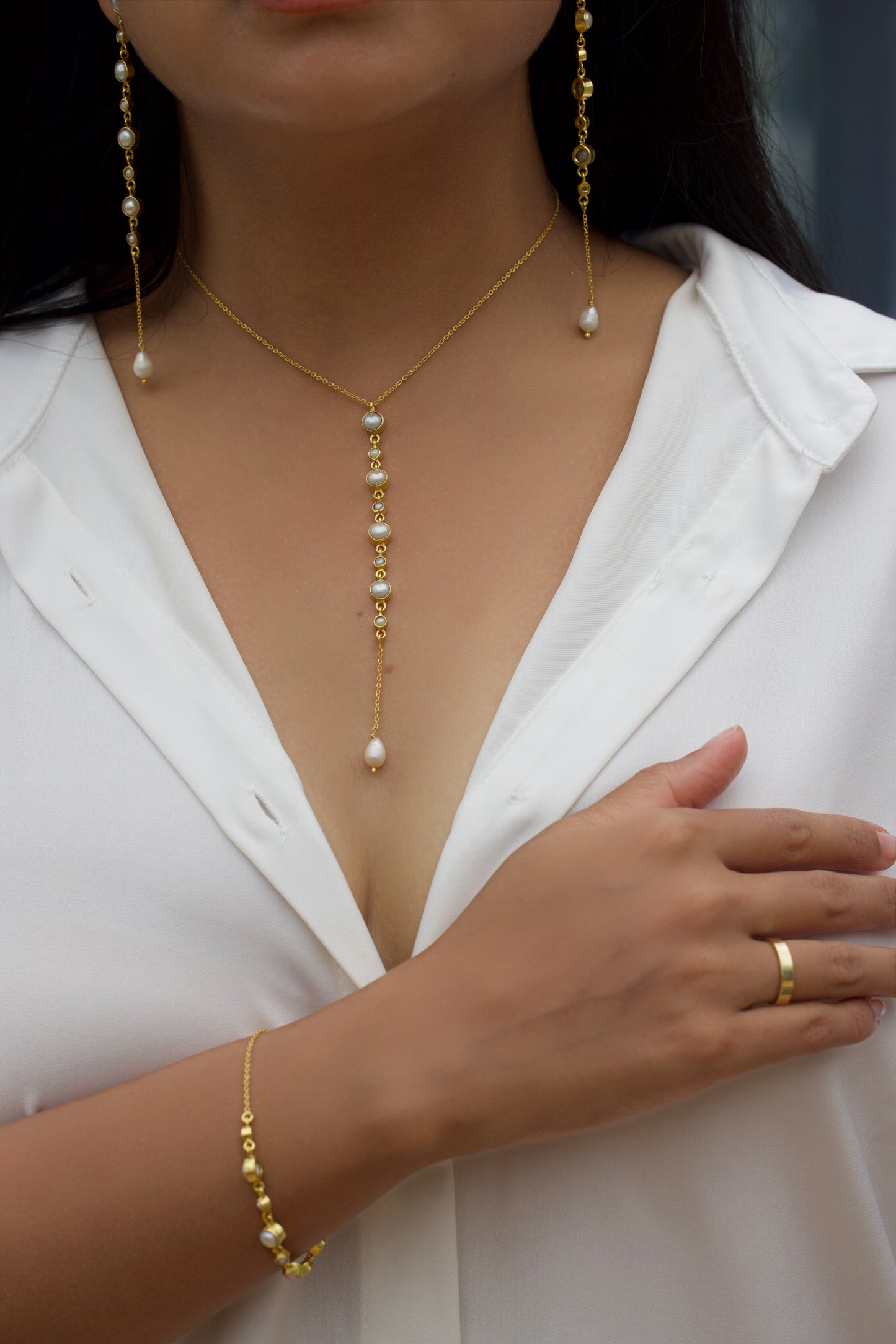 Pearl Chakra Earrings