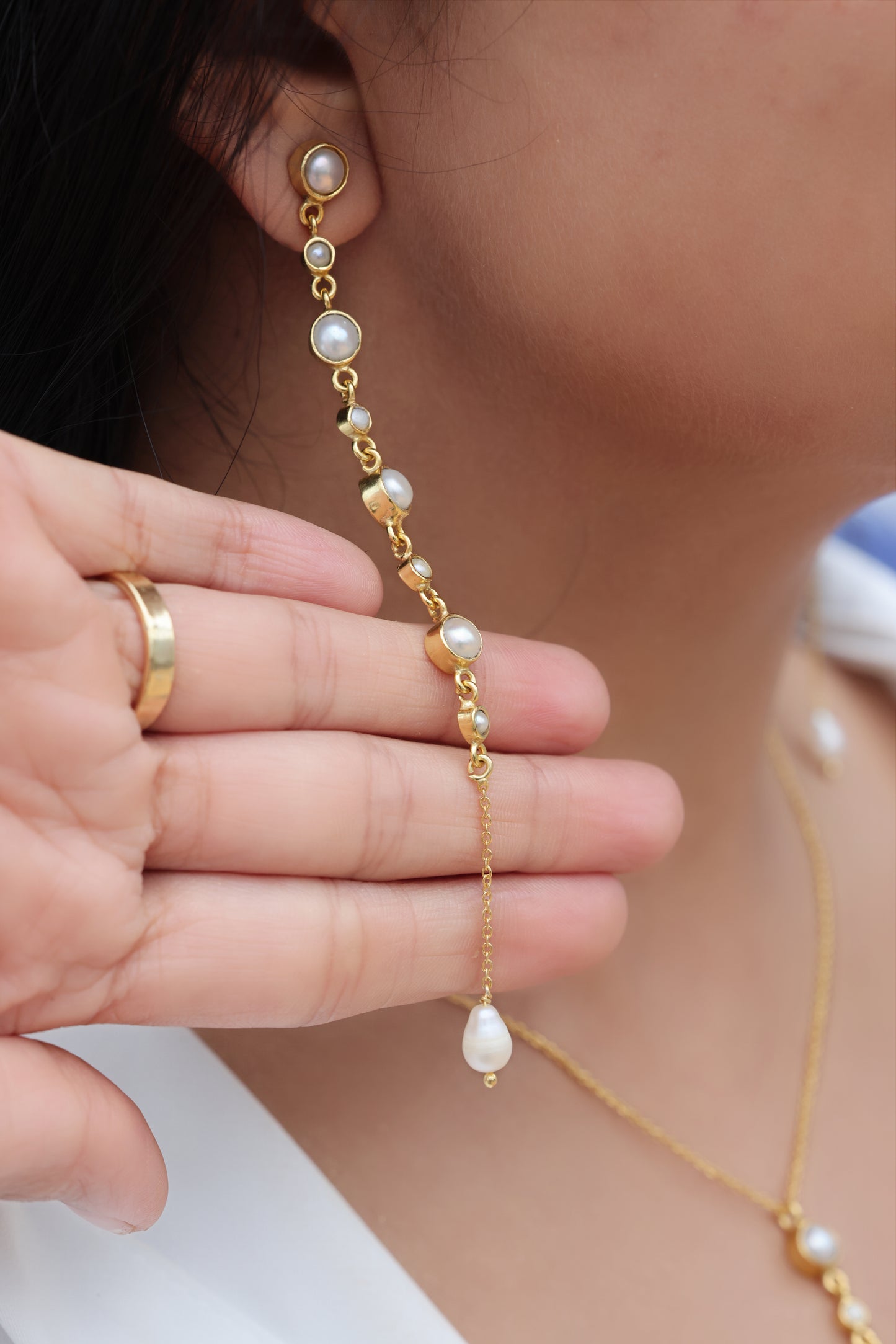 Pearl Chakra Earrings