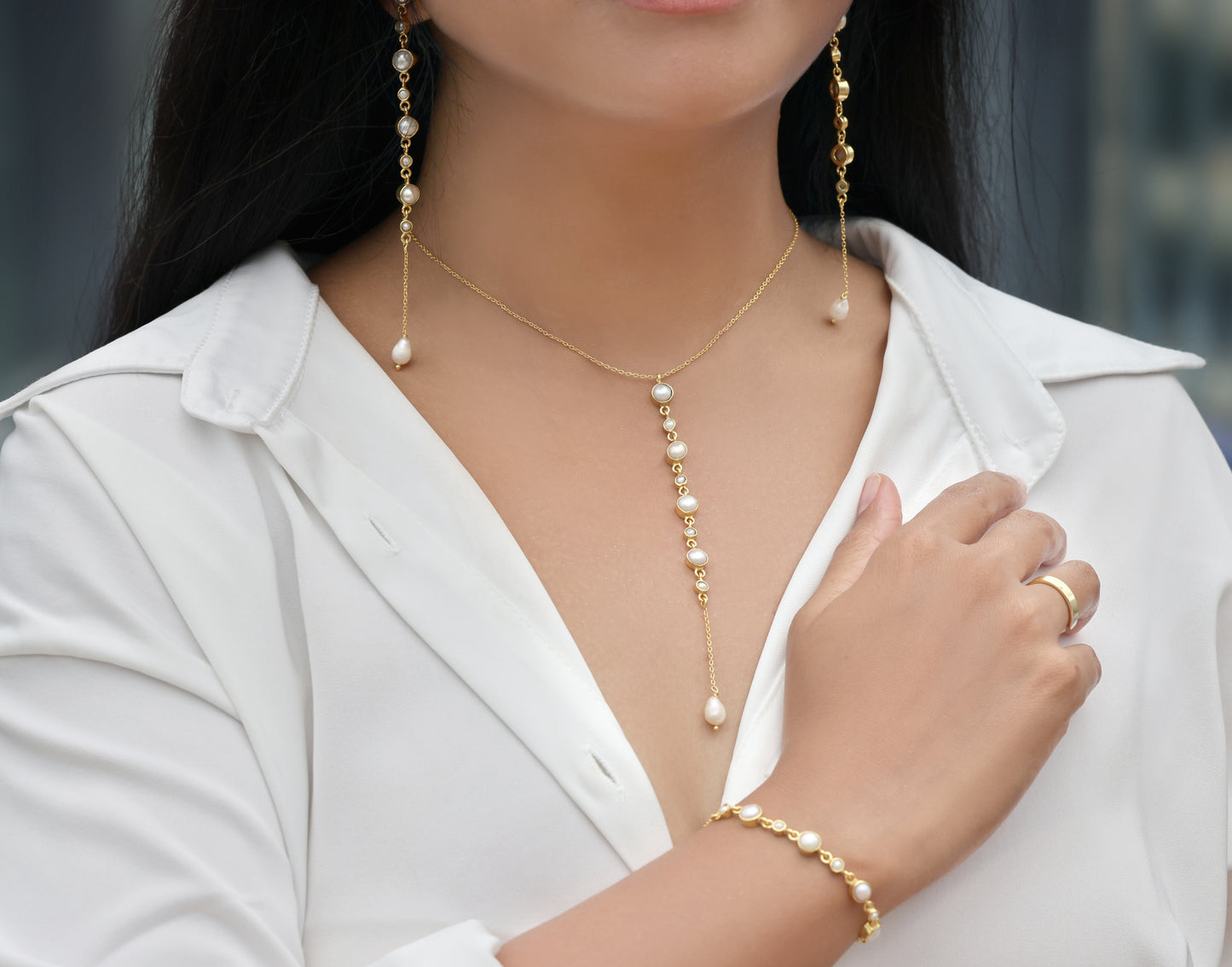 Pearl Chakra Earrings