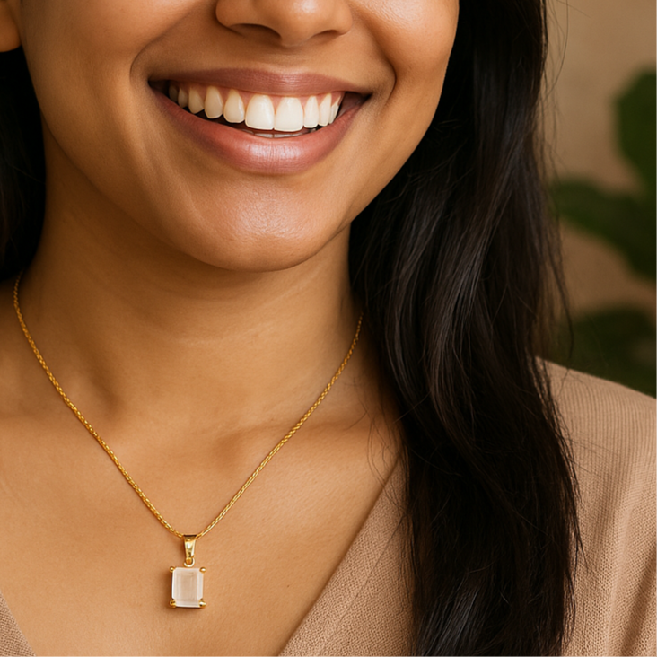 Windsor Rose quartz necklace