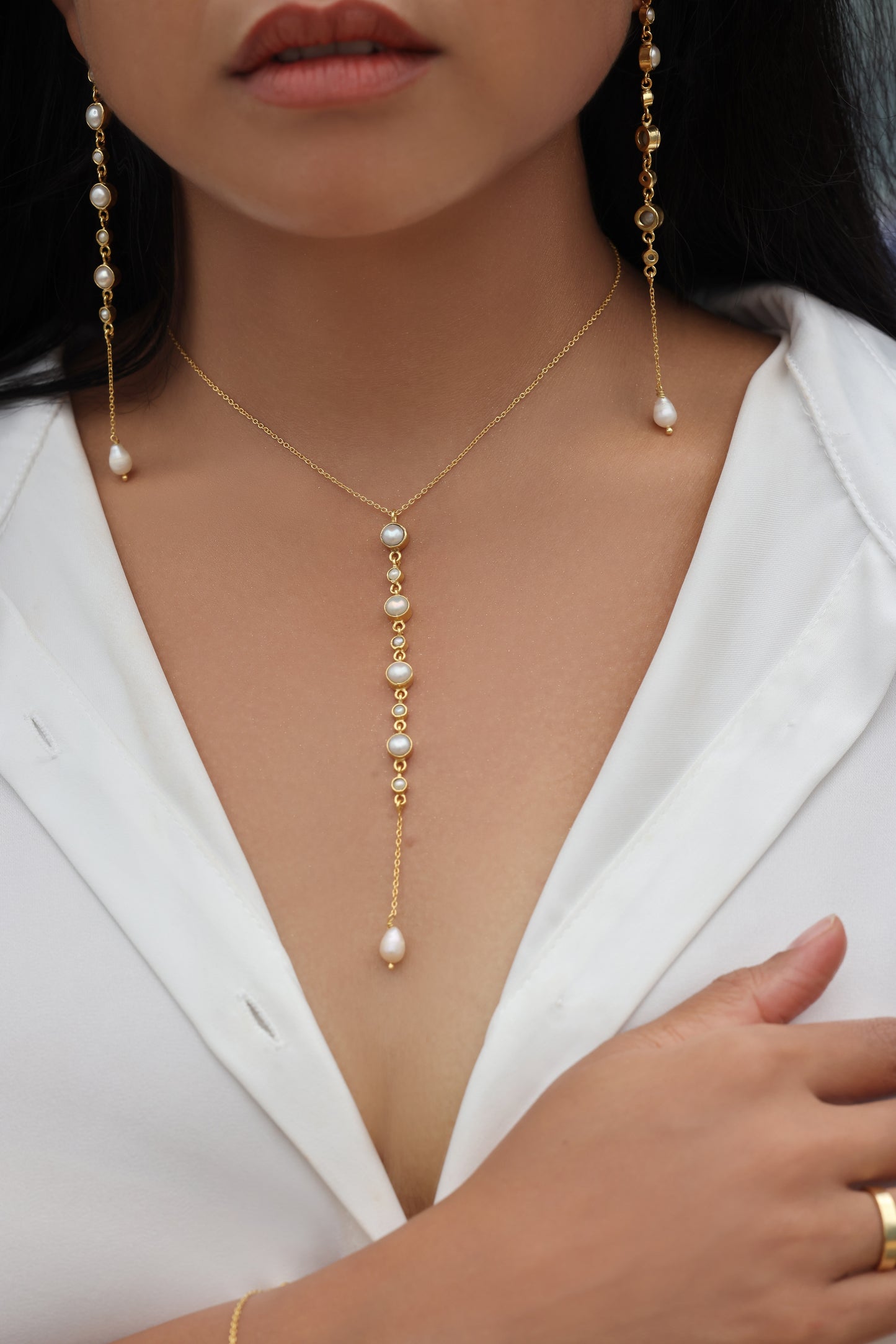 Pearl Chakra Earrings