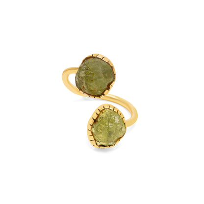 Peridot Twins Ring